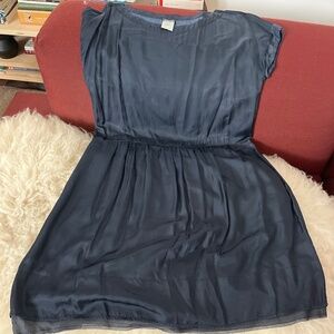 Drop waist blue party dress